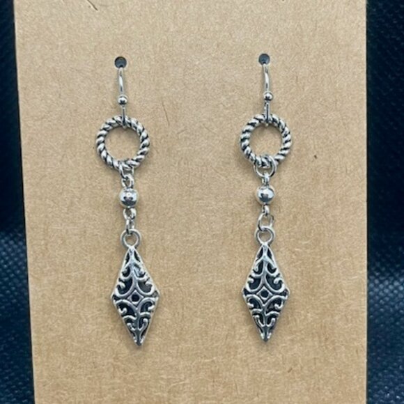 2/$16~Rhombus Dangle Earrings - Picture 1 of 3